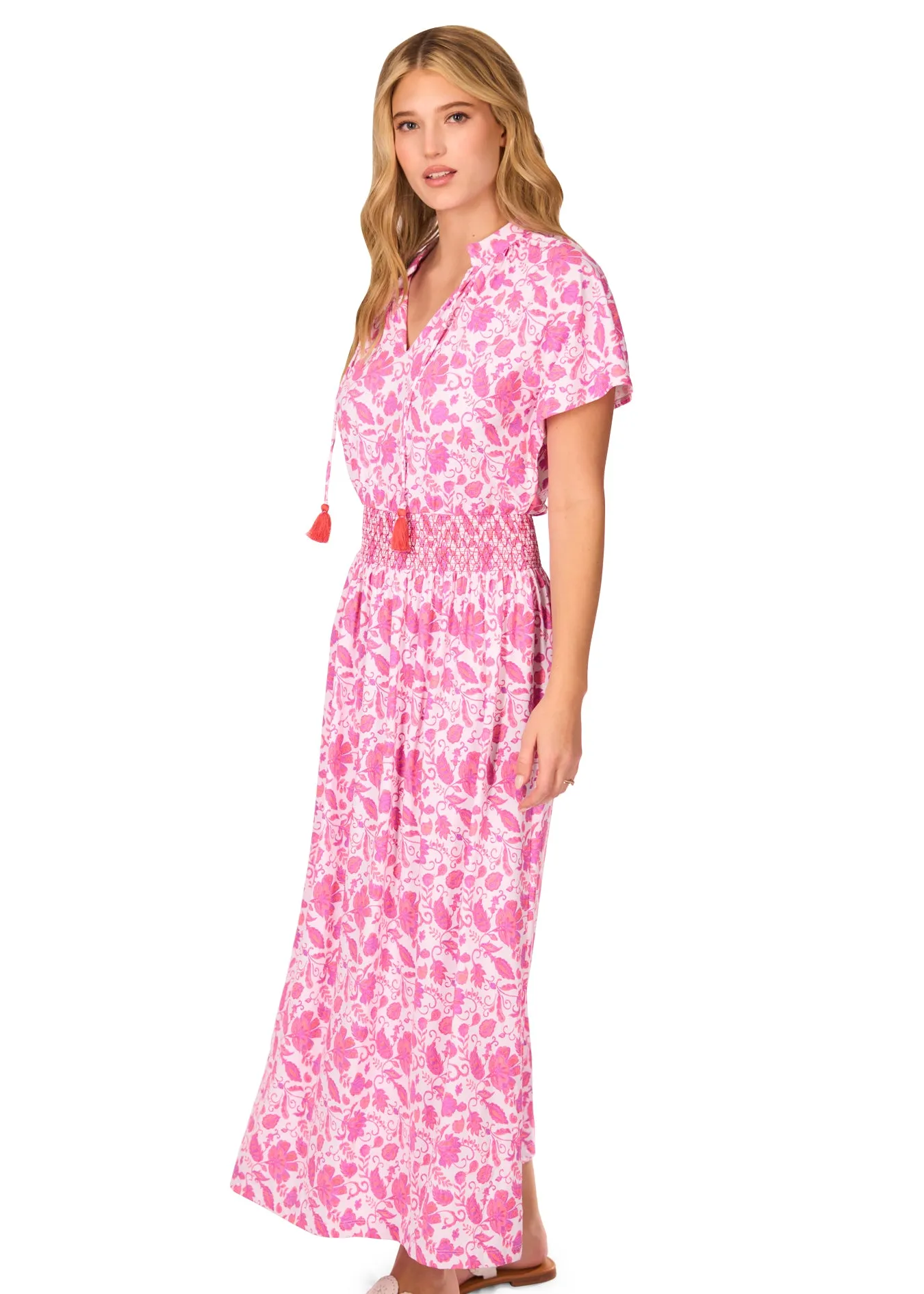 Provence Smocked Waist Maxi Dress