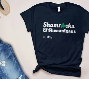 Shamrocks and Shenanigans Shirt | Women St Patrick Day Shirt