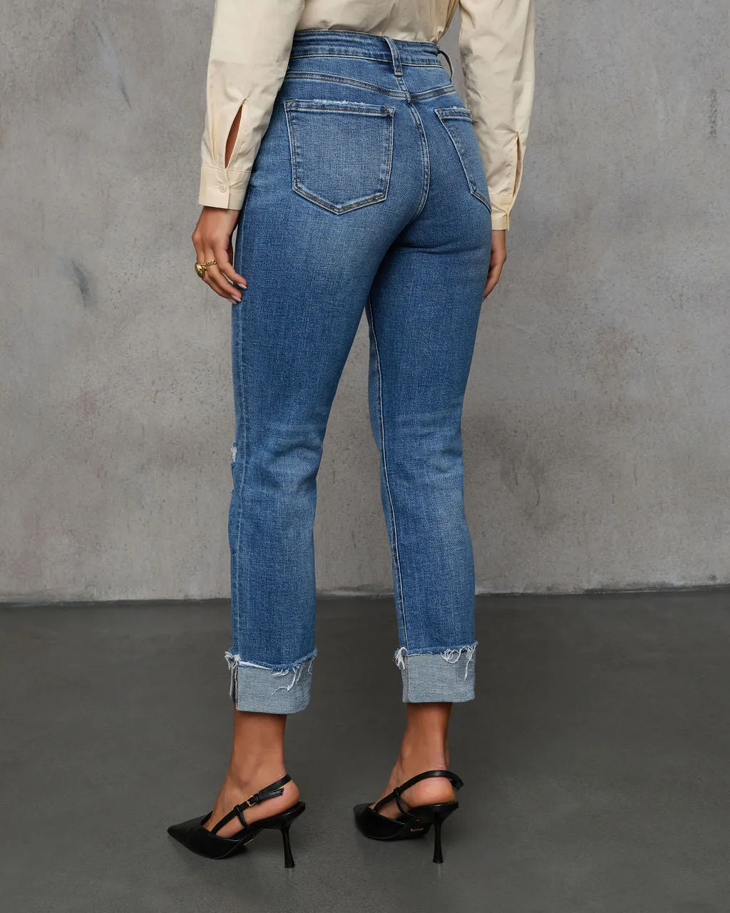 Shes Timeless Cuffed Straight Leg Jeans