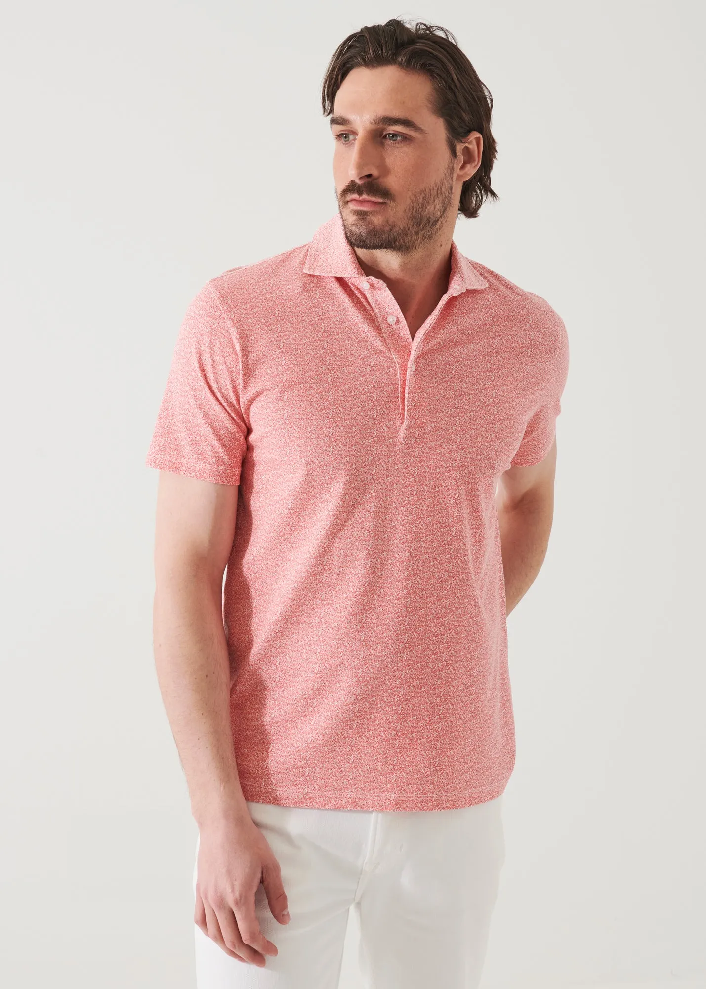 SHORT SLEEVE MINI FLORAL POLO