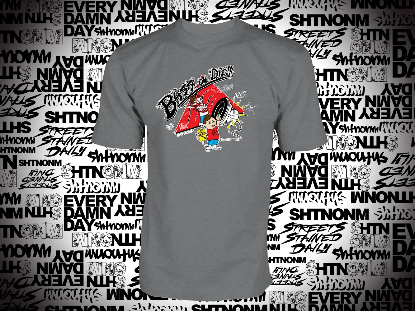 SHTNONM - BASS OR DIE TEE