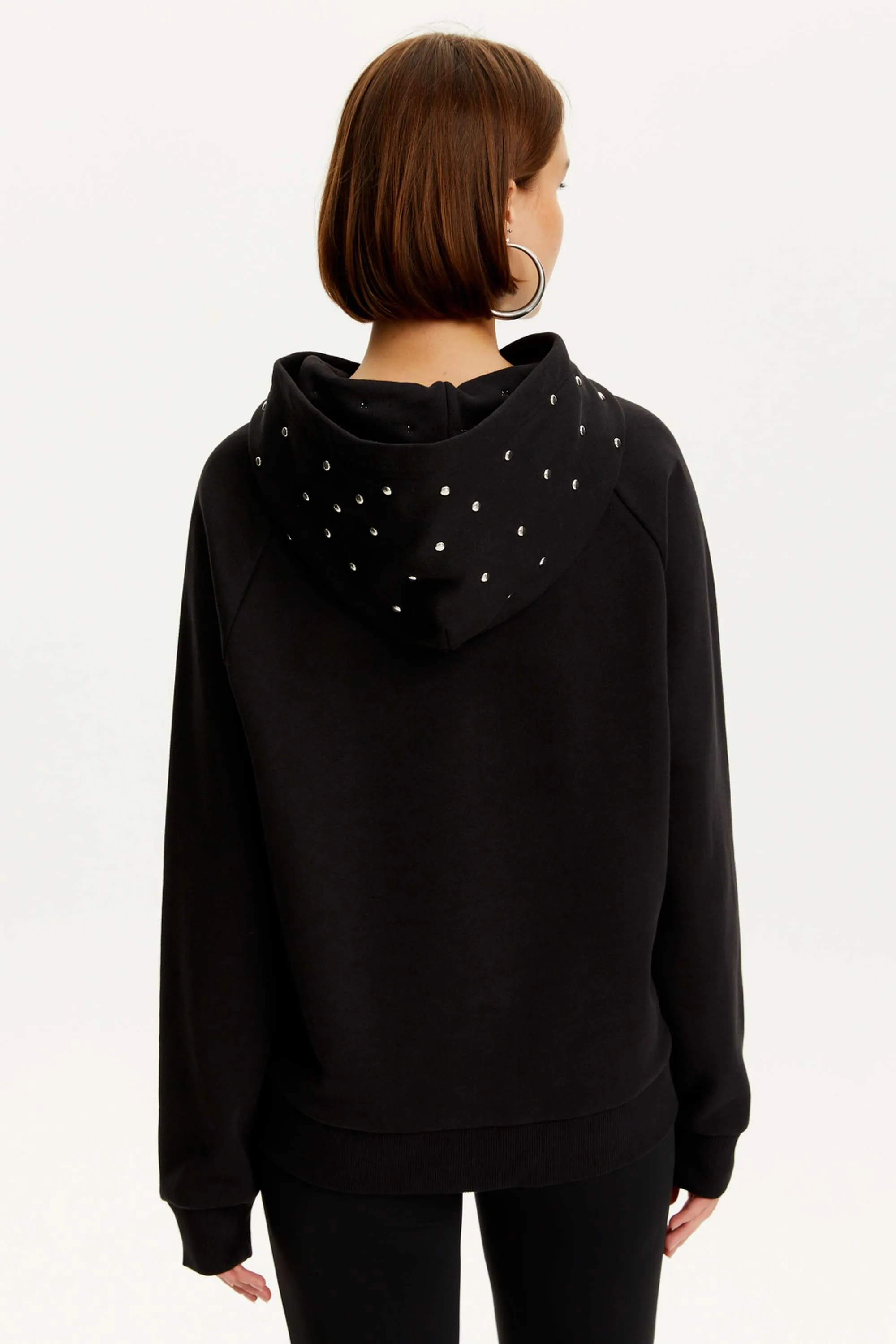 Studded Hoodie Sweatshirt (Final Sale)