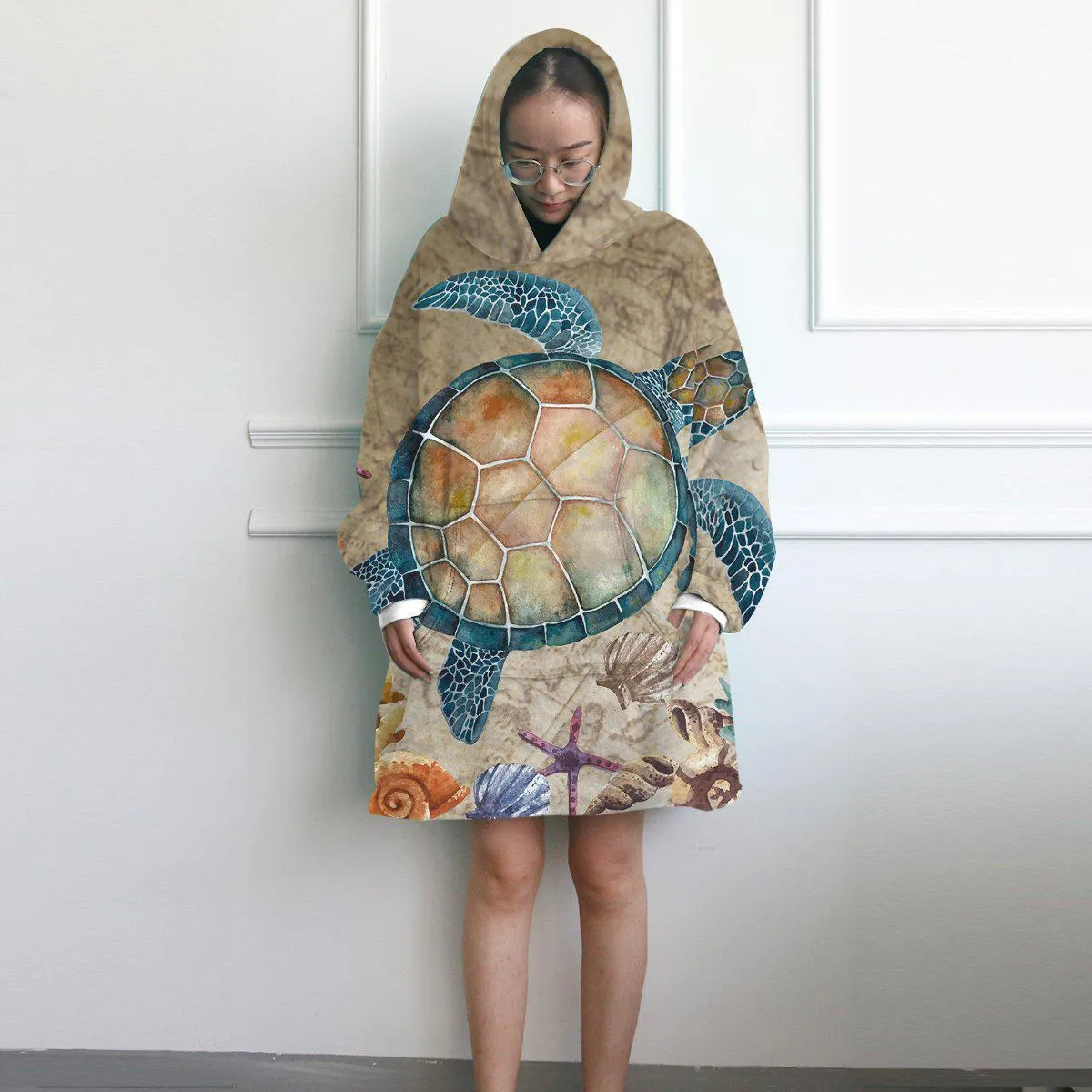 The Turtle Island Wearable Blanket Hoodie