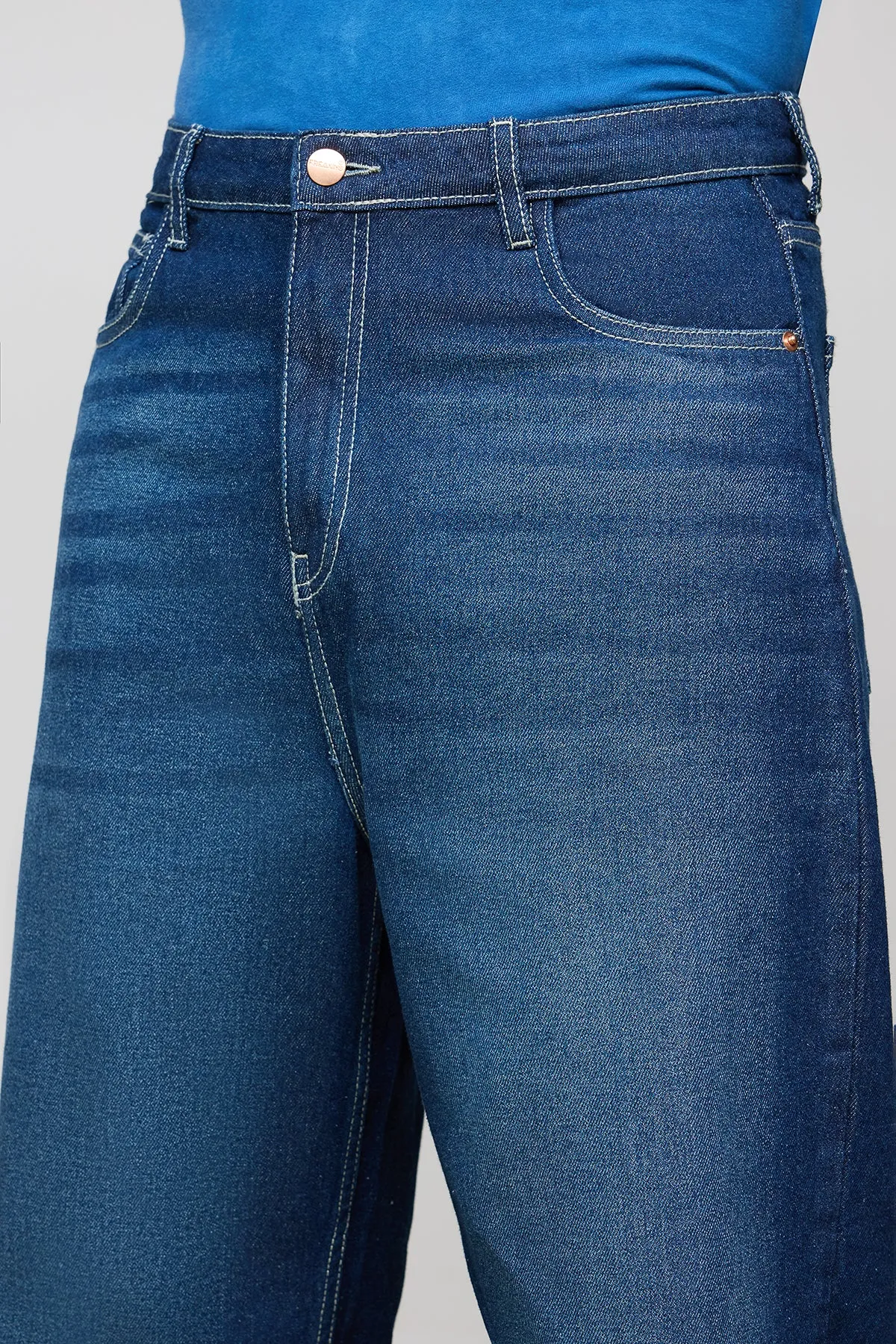 Timeless Blue Men's Straight Jeans