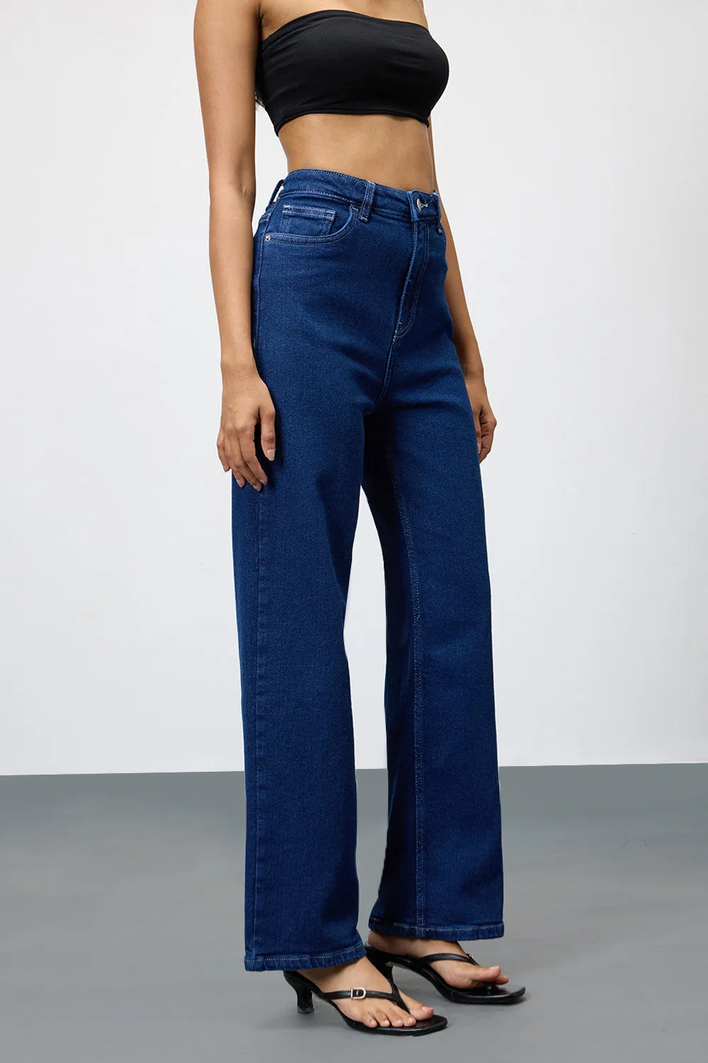 Timeless Blue Straight Leg Jeans