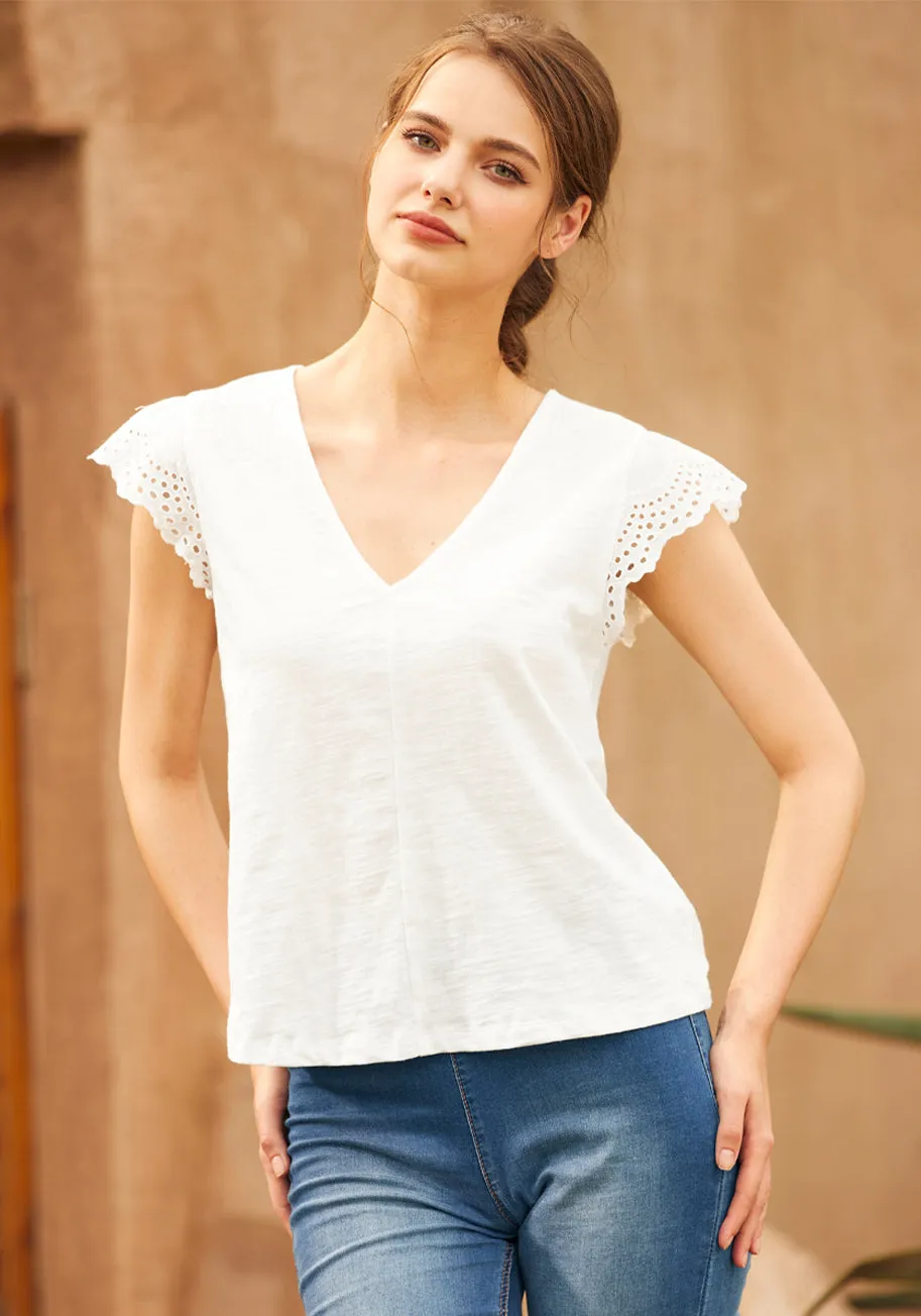 Timeless Eyelet Tee