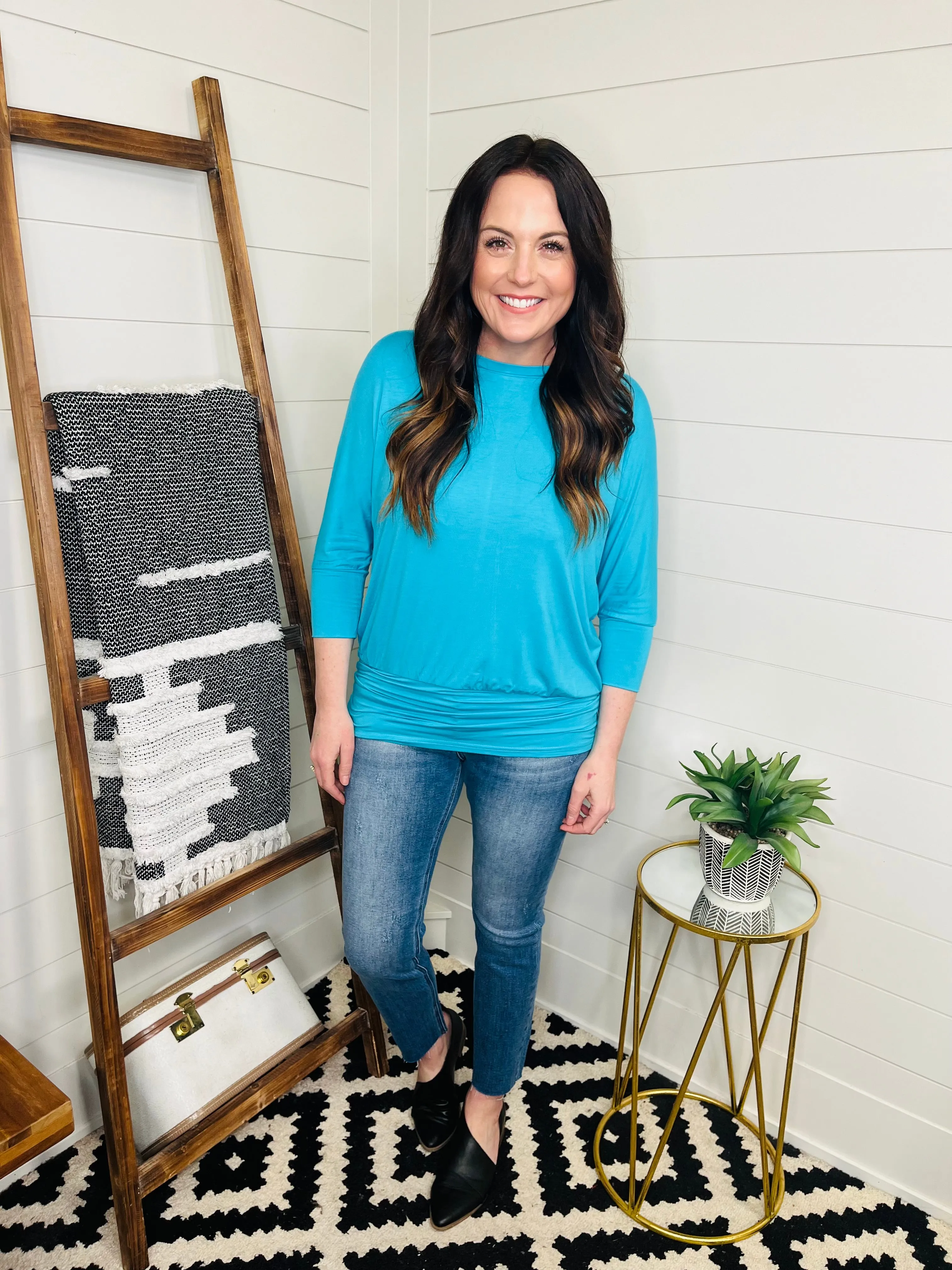 Timeless Turquoise Batwing Tee