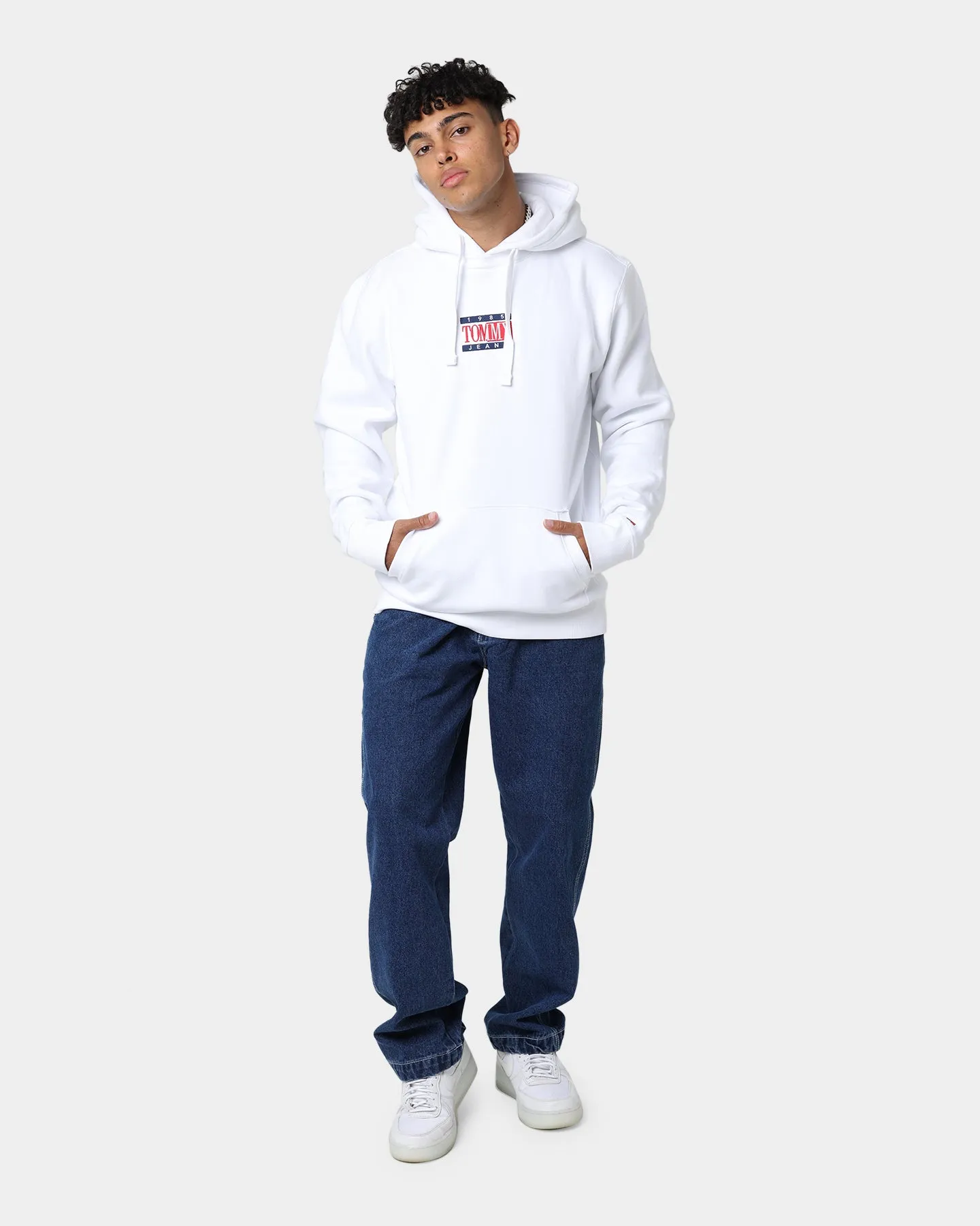 Tommy Jeans Timeless Tommy 1 Hoodie White