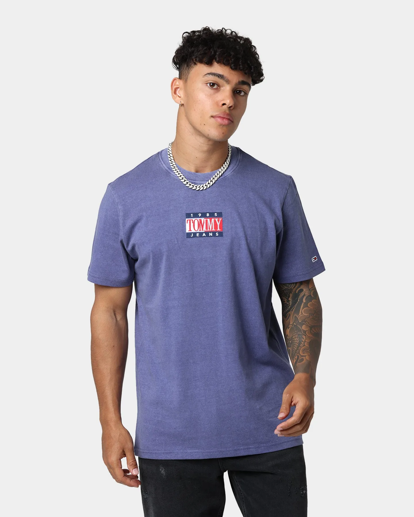 Tommy Jeans TJM Timeless Tommy 1 T-Shirt Dark Aster