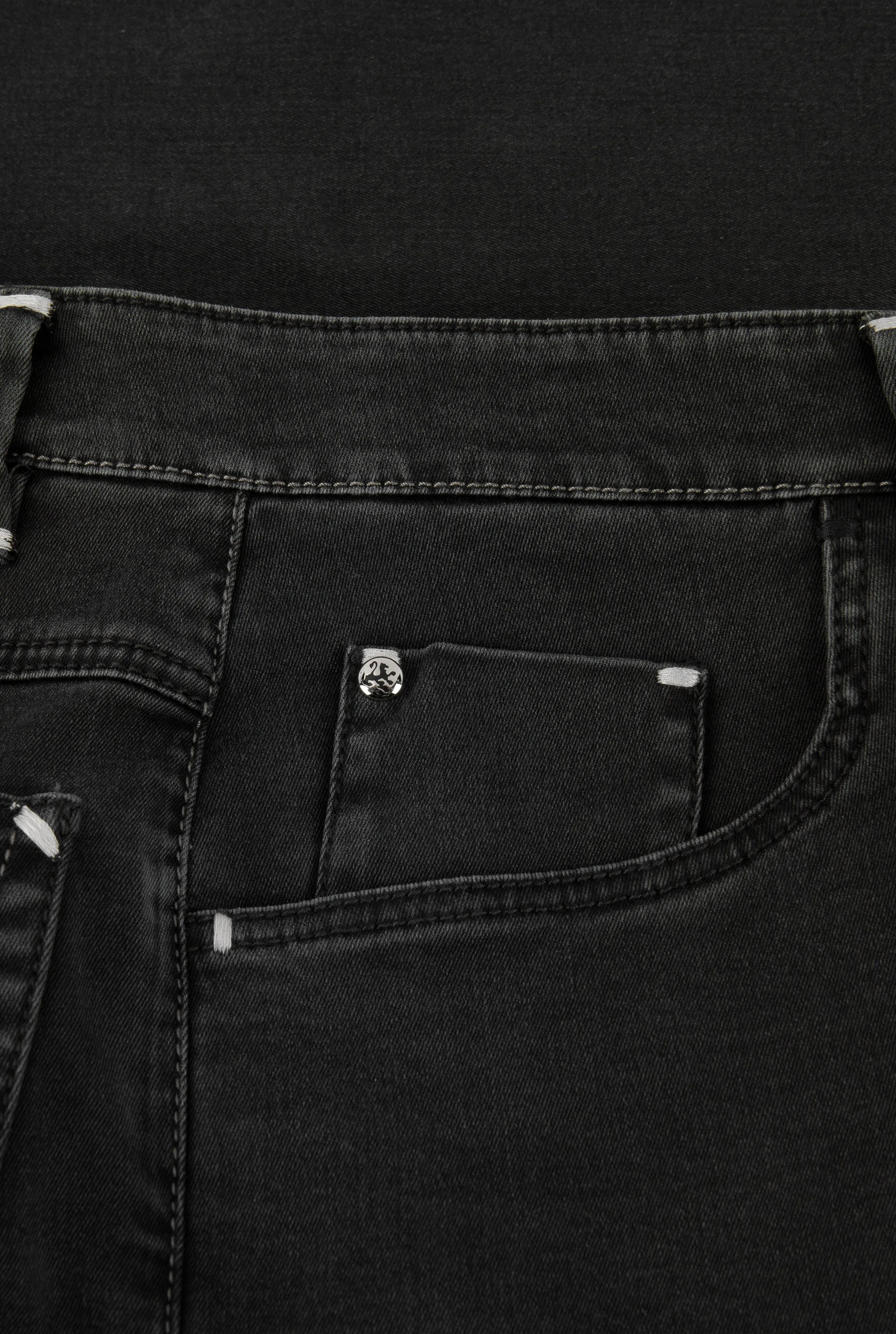 Zilli Slim Fit Jeans with Embossed Calf Skin Patch